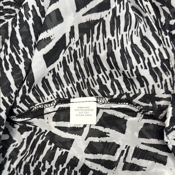 Portocruz Black & White Geometric Pattern Sheer Racerback Swimsuit Cover-Up Sz S - Picture 6 of 7